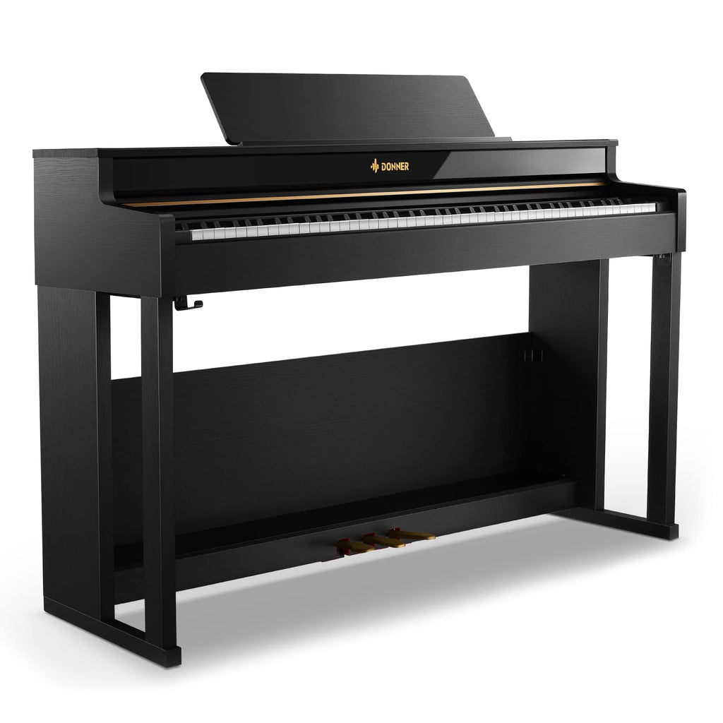 Donner 88 Key Weighted Keyboard, Premium Upright Piano for Beginner to Professional, Full Size Electric Keyboard with Headphone Adapter DDP-400