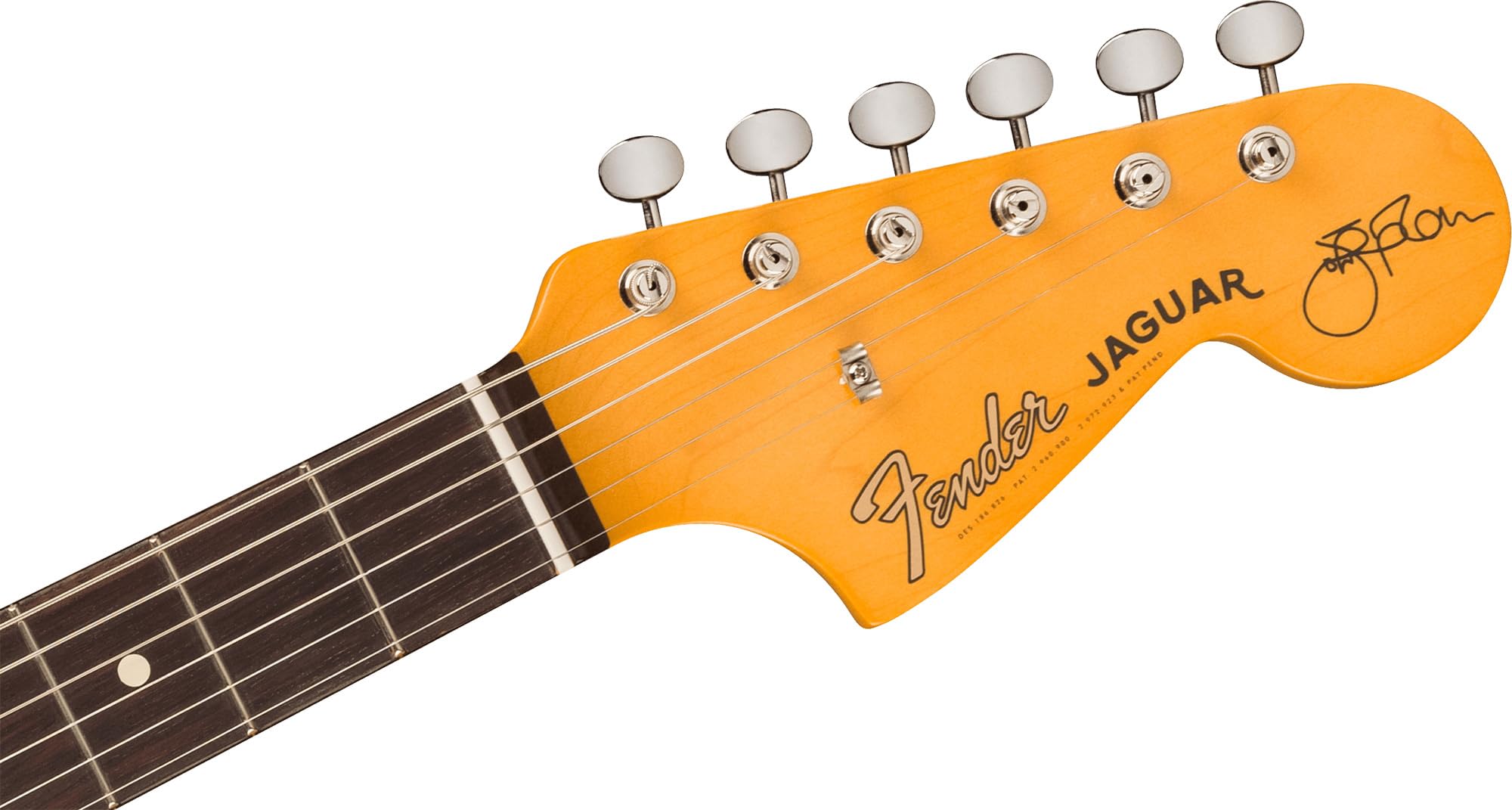 Fender Johnny Marr Jaguar - Olympic White Bundle with Tweed Case, Cable, Strap, and Guitar Cleaning Kit