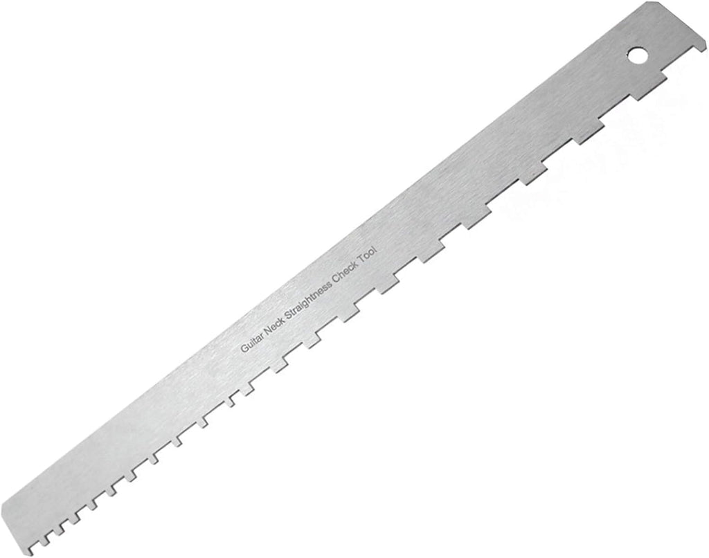 Guitar Neck Notched Straight Edge Luthiers Tool, String Action Gauge Ruler