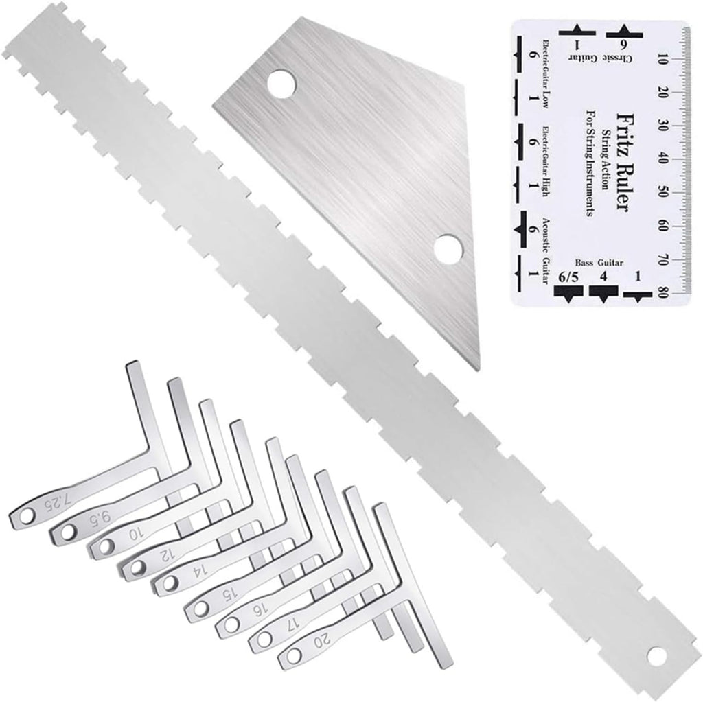 Professional Guitar Set Featuring Gauge and String Action Ruler Suitable for Accurate Measurements Portable Guitar Tool
