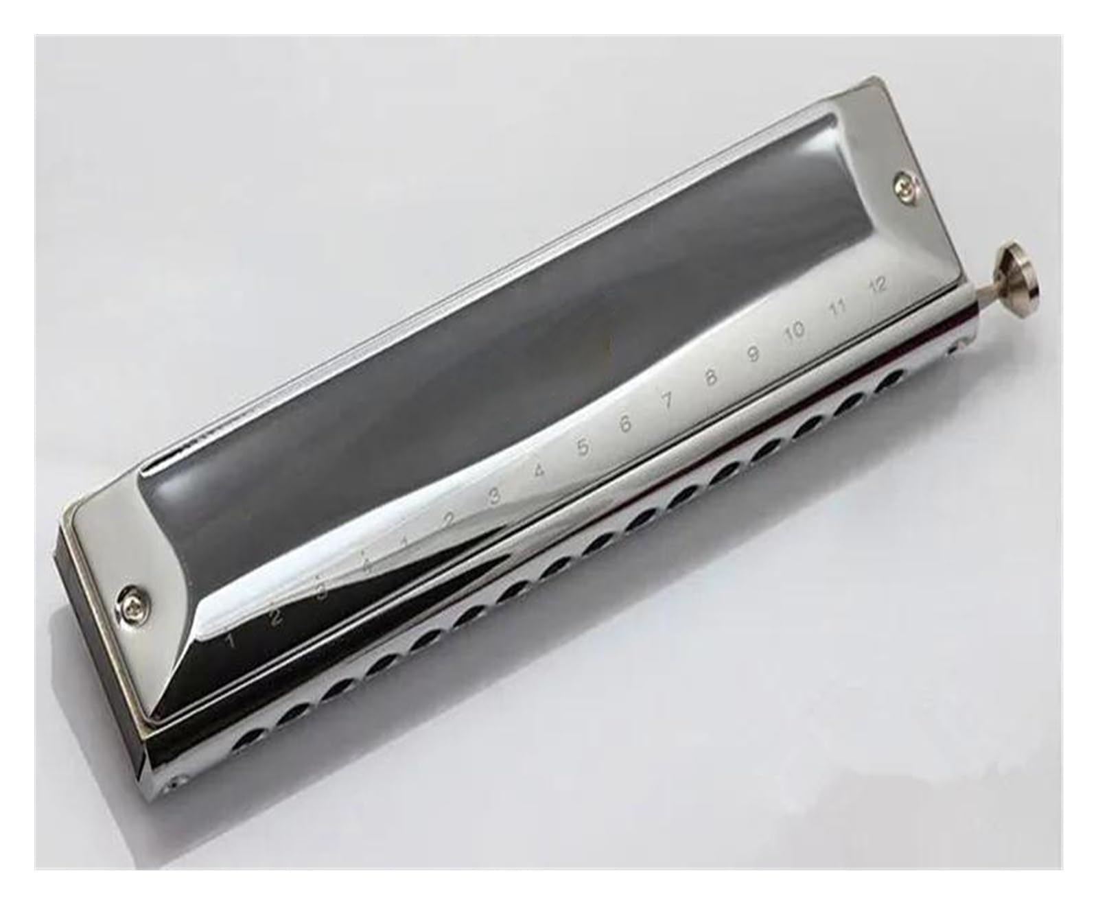 Professional 16 Hole Chromatic Harmonica ABS Comb Black Cover Harp Musical Instruments C Key Metal Mouth Organ(Black)