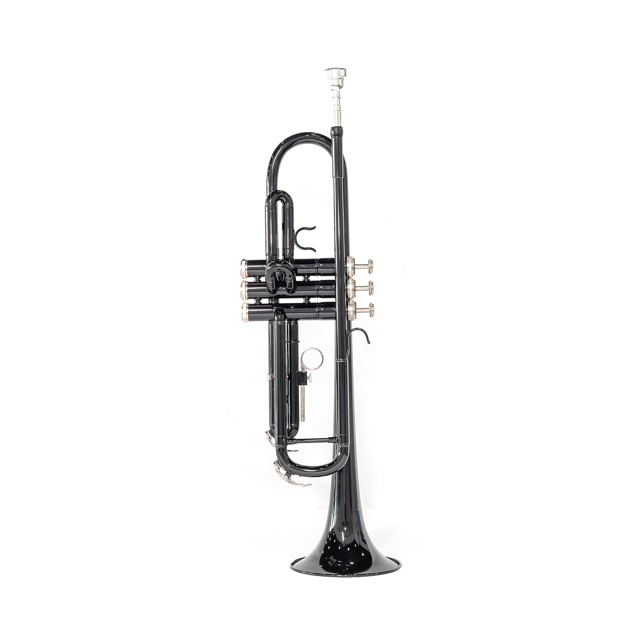 LeSage Bb Standard Trumpet Set for Beginner, Brass Student Trumpet with Carrying Case, Care Kit, Valve Oil, Cloth, 7C Mouthpiece & Gloves Silver