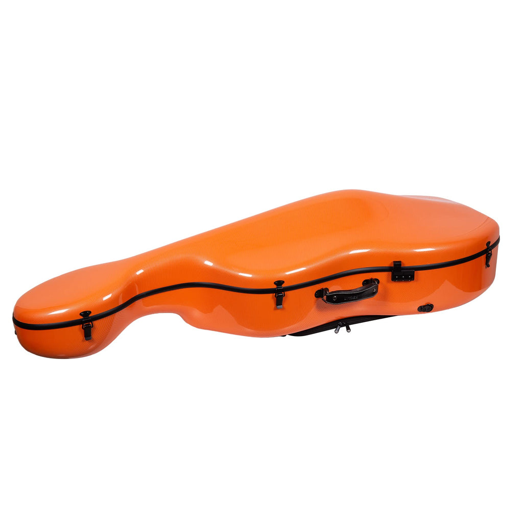Crossrock Carbon Fiber Case fits for 4/4 Full Size Cello with Removable Shoulder Straps-Black(CRF3020CEFBK)