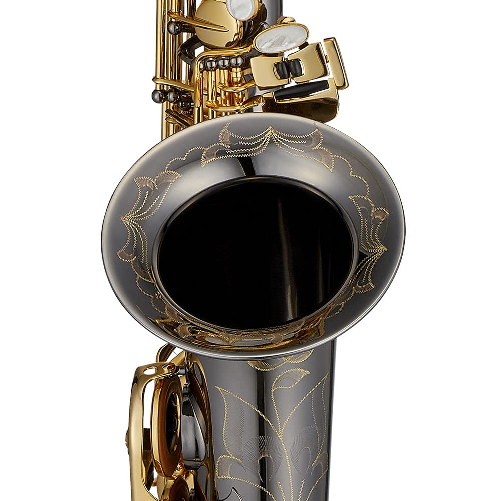 Antigua Winds PowerBell Professional Eb Alto Saxophone (Yellow brass/classic nickel plated/enlarged bell/new neck design/ergonomic design/hand engraving/ABS case)/WRAS4248CN