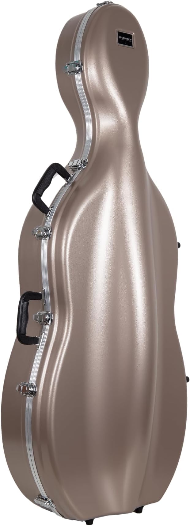 Crossrock ABS Cello Case for 4/4 & 3/4 Size | Wine Red Velvet Interior, Molded Hardshell with Wheels, Lock, Dual Bow Holders & Backpack Straps-Dark Red (CRA862CEFDR)