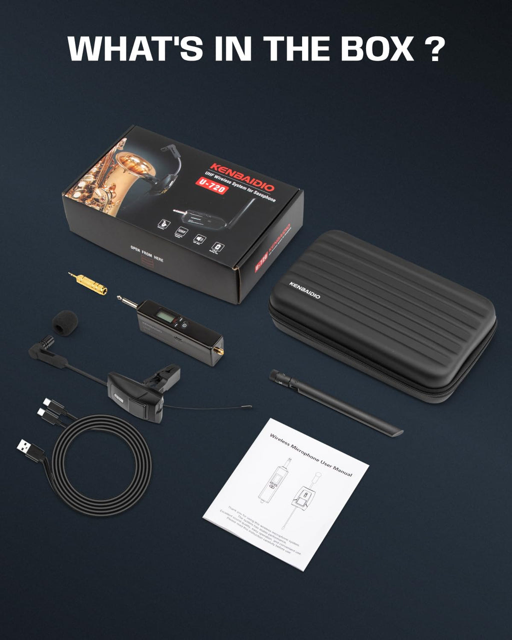 UHF Wireless Violin Cello Microphone System Violin Pickup Clip-on Instrument Microphones with Transmitter and Receiver for Musicians, Teachers, Stage Performances, Active PA Systems, 196ft Range