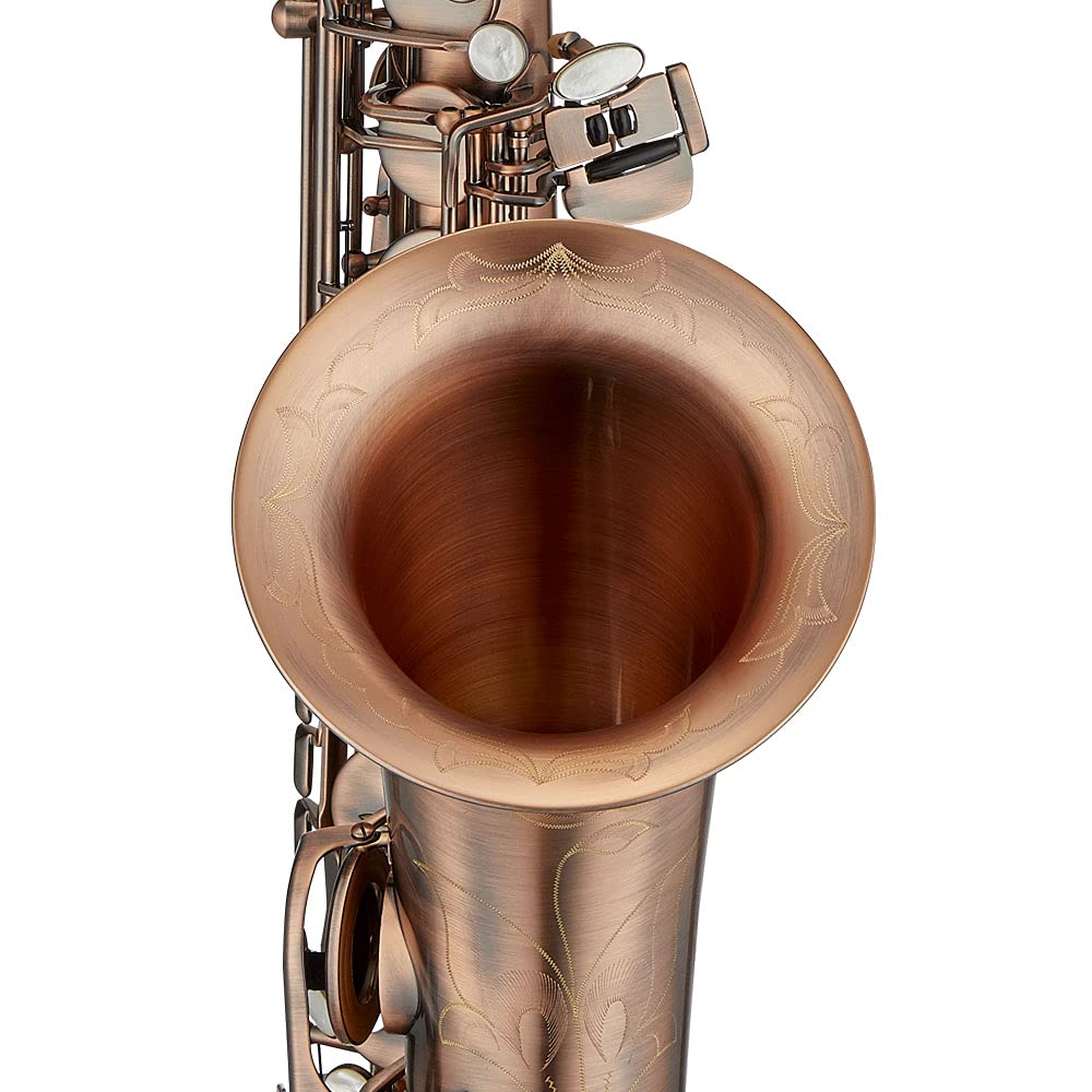 Antigua Winds PowerBell Professional Bb Tenor Saxophone(Yellow brass with lacquered finish/enlarged bell/new neck design/ergonomic design/hand engraving/ABS case)/WRTS4248LQ
