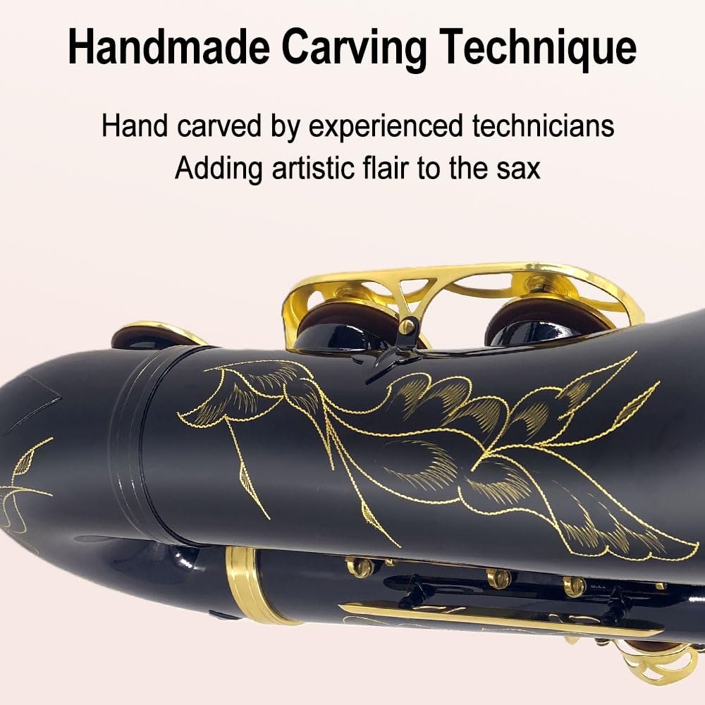 Alto Saxophone E Flat for Adults Student Sax Eb Alto Full Kit With Carrying Sax Case Mouthpiece Straps Reeds Saxophone Beginner Kit