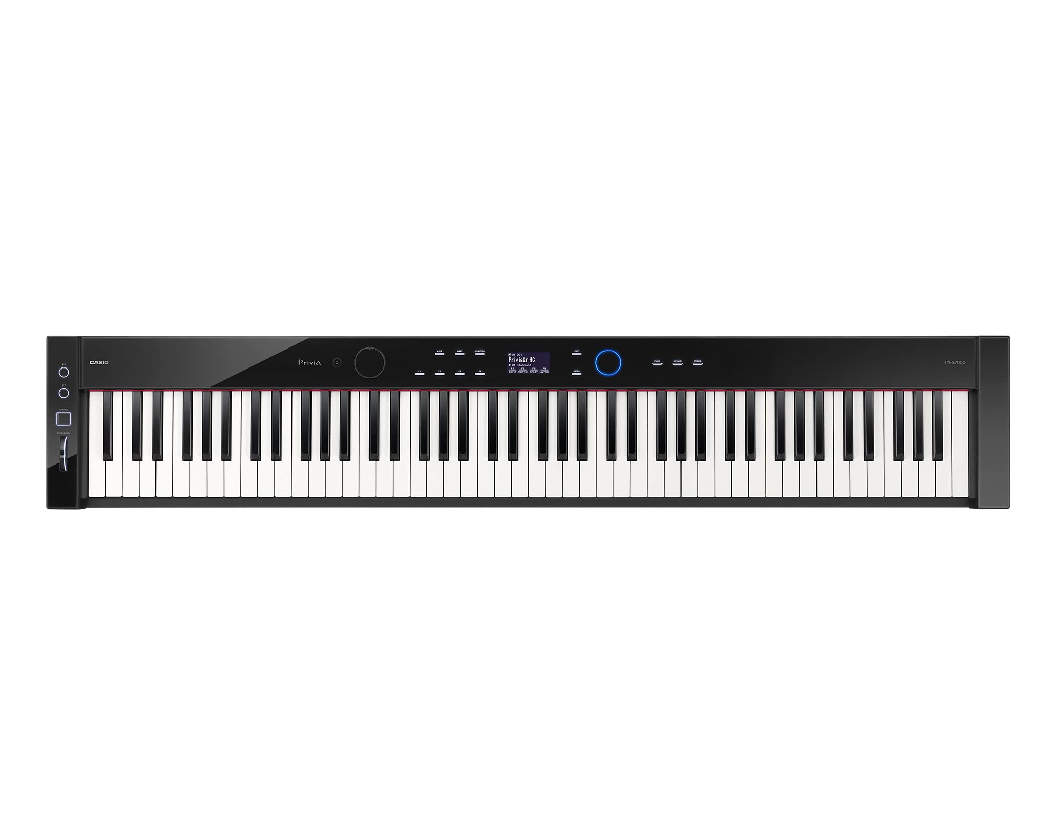 Casio Privia PX-S7000 Digital Piano - Black Bundle with Bench, Stand, Triple Pedal Unit, Headphones, Piano Book, Online Piano Lessons, Austin Bazaar Instructional DVD, and Polishing Cloth