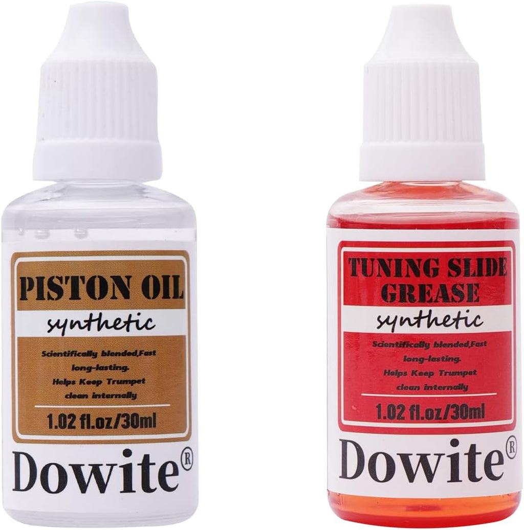 Premium Trumpet Valve Oil & Tuning Slide Grease Combo – 30ml Synthetic Lubricant Set for Brass Instruments, Smooth Fast Valve Action & Easy Maintenance