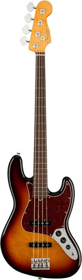 Fender American Professional II Jazz Bass, 3-Color Sunburst, Fretless, Rosewood Fingerboard | Rosewood Fingerboard, Alder Body, V-Mod Ii Pickups, Himass Bridge, Case