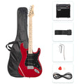 GLARRY Full Size Electric Guitar for Music Lover Beginner with 20W Amp and Accessories Pack Guitar Bag (GREEN, Left Handed 39")
