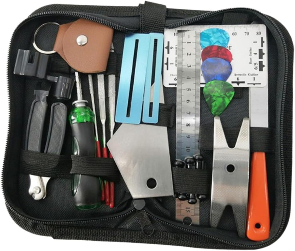Levemolo Complete Guitar Tool Kit 24pcs Guitar Tools String Action Ruler Guard Fret Files