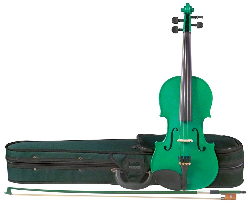 Cremona SV-75 Premier Novice Violin Outfit – 1/8 Size – Hand-Carved Spruce & Maple, Prelude Strings, Fine Tuners, Kaufman-Style Chinrest, Right-Handed