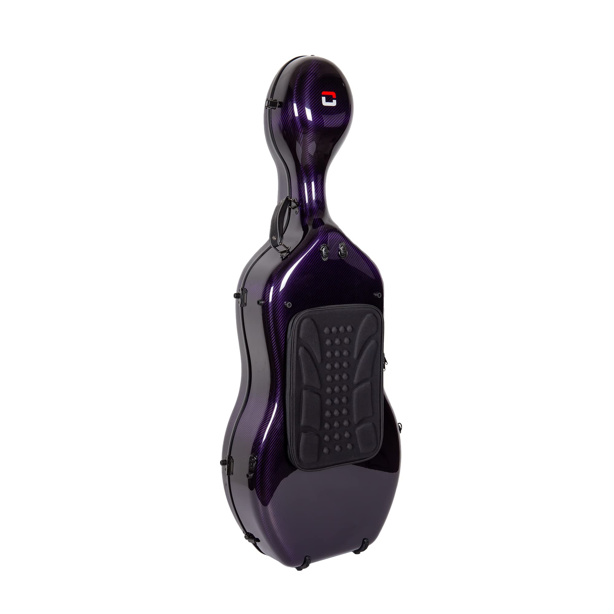 Crossrock Professional 3K Twill Carbon Fiber Cello Case | Fits 4/4 Full-Size Cello | 7lb Ultra-Light Travel-Ready Hardshell | Aerospace Weave Technology & Mirror Black Finish