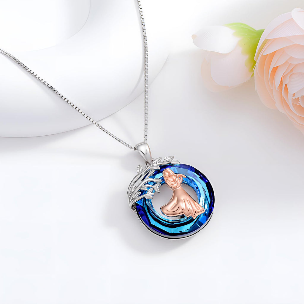 Sport/Music Necklace for Women 925 Sterling Silver Crystal Pendant Tree of Life Jewelry Gifts for Sport Players