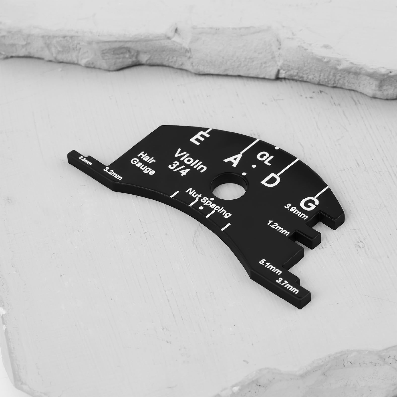 2 Pack Violin Bridge Template 4/4 Setup Gauge String Height and Spacing Ruler for Violin Making and Repair