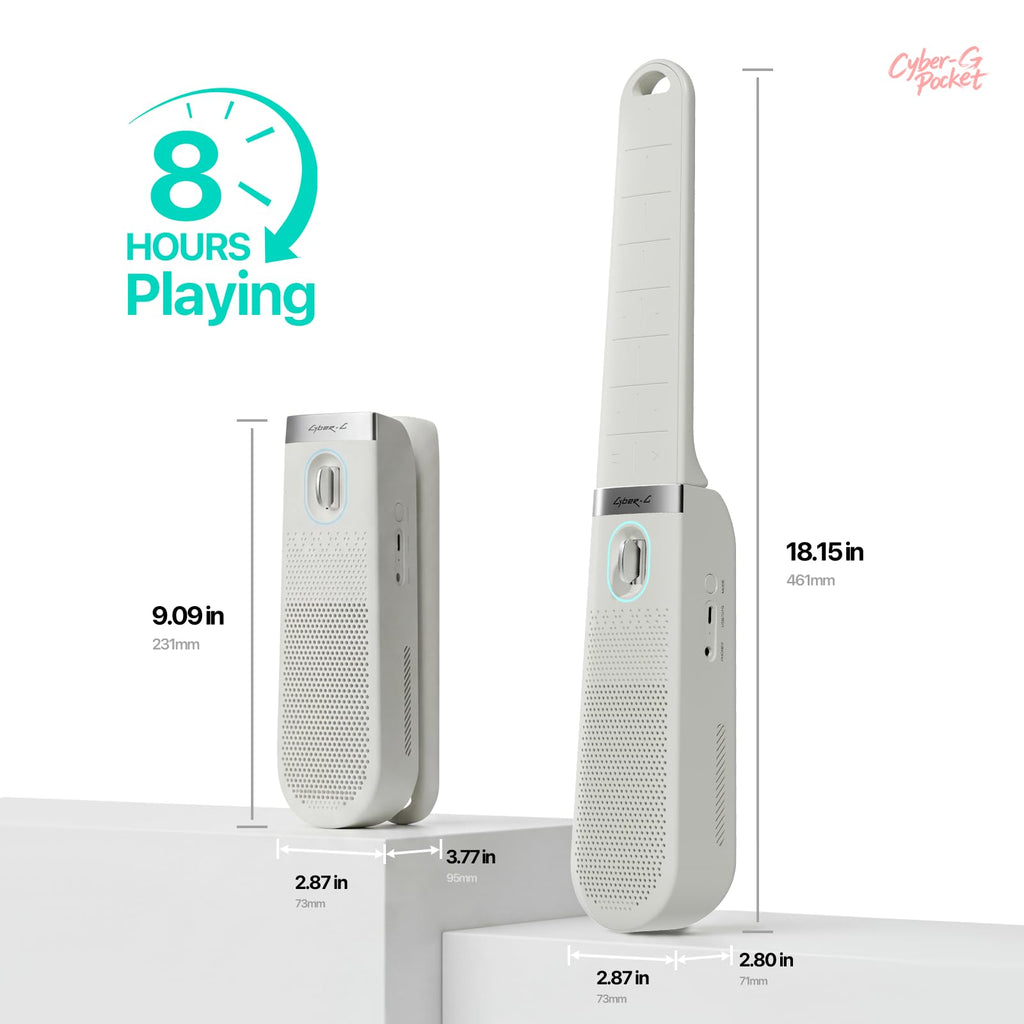 Enya CYBER-G Pocket Guitar, 0.8KG Foldable & Portable Smart Instument,Built-in Speaker & 15 Instrument Tones,Stringless Smart Guitar for Beginners, Adults & Travel,Muisc Gift (White)