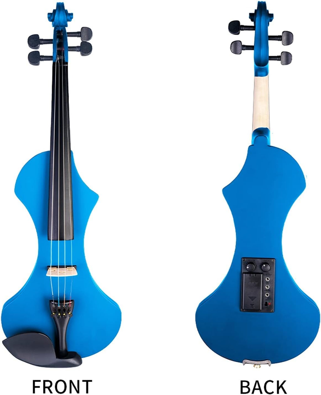 Cello Kit Professional 4/4 Electric Violin Kit Solid Wood Body with Brazilian Wooden Bow + Rosin + Case + Bag + Tuner + Strings + Bridge + Audio Cable Violin