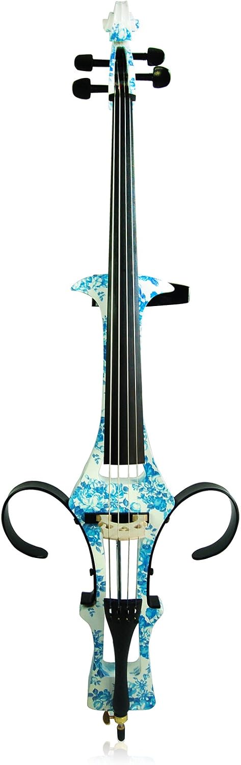 Aliyes Professional Handmade Solid Wood Electric Cello 4/4 Full Size Silent Electric Cello for Professional performance Beginners Students With bow, Case,Bridge Strings-1201