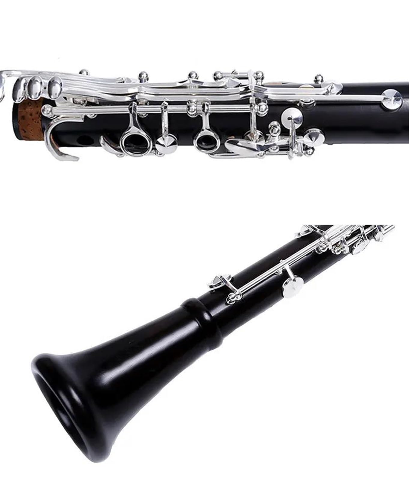 Professional Bb 17 Key Silver Plated Ebony Clarinet 18 Keys Clarinet(18 keys)