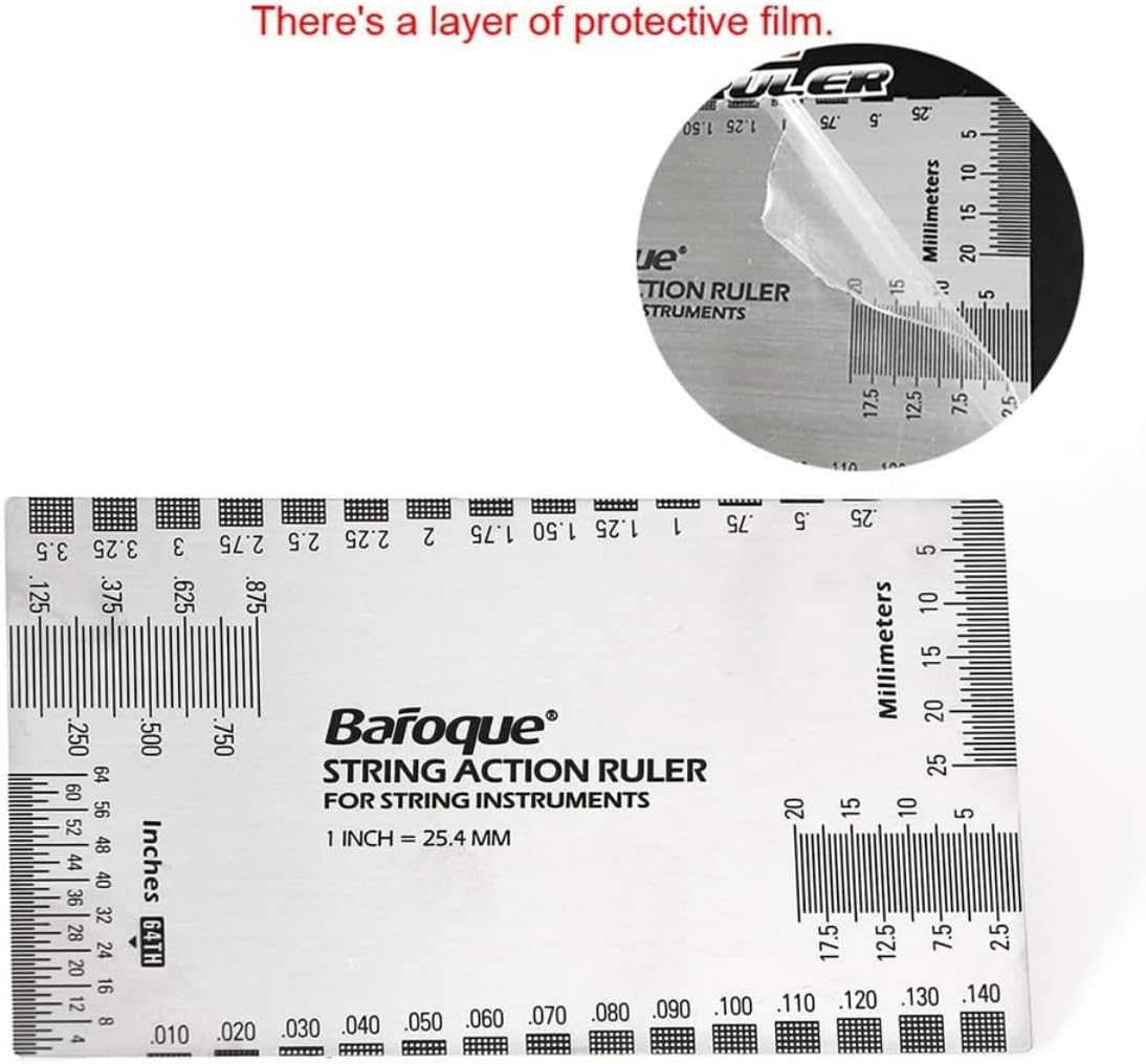 Guitar Action Gauge Ruler, Guitar String Height Gauge, Luthier Tool, for Electric, Acoustic, Bass Guitar