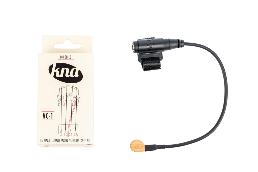 KNA VC-1 Portable Piezo Pickup for Cello – Lightweight Bridge-Mounted Sensor, Natural Acoustic Sound, Easy Installation, 1/4" Output Jack, No Instrument Modifications, Handcrafted in Europe