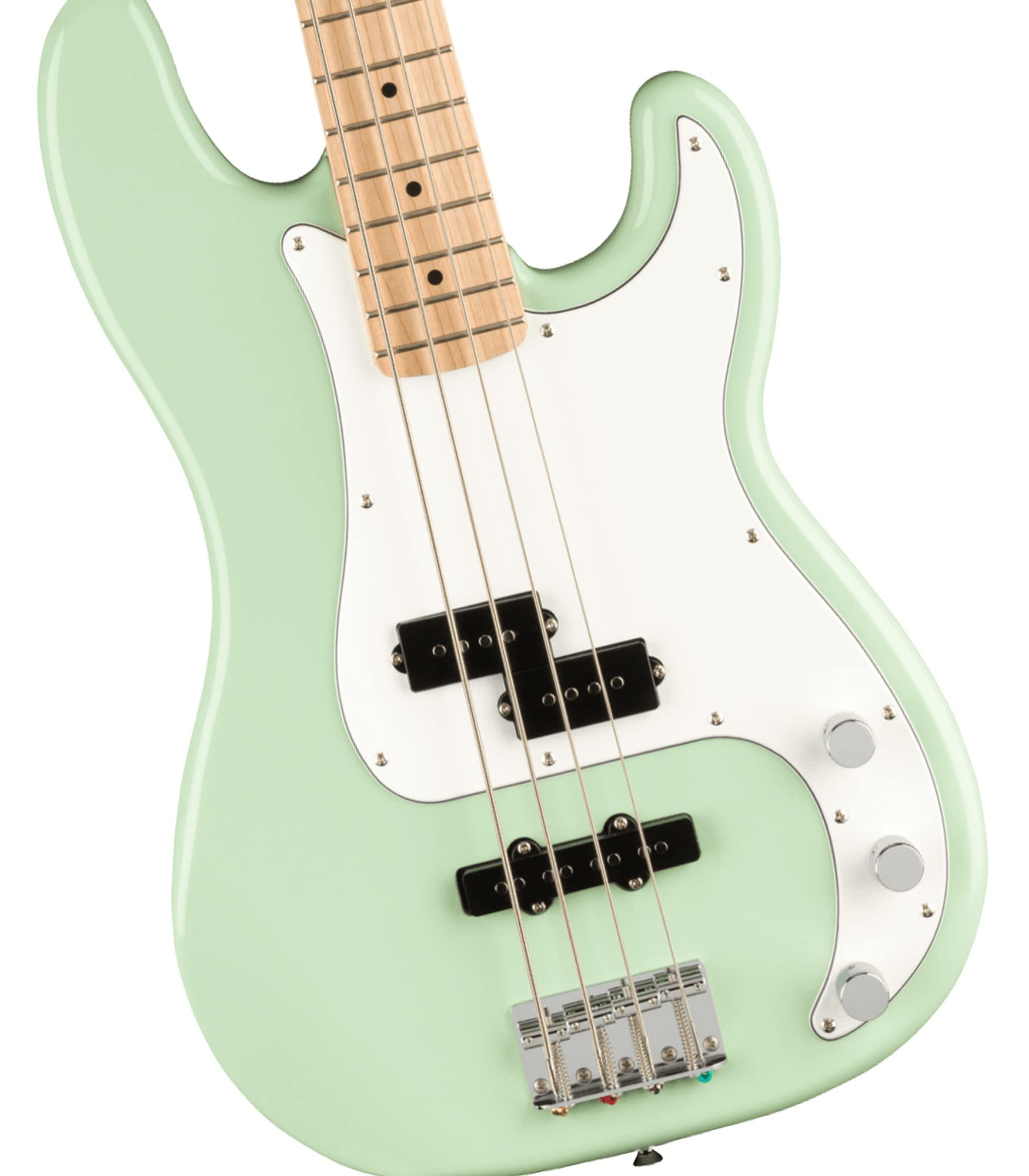 Fender Squier Affinity Precision Bass PJ - Surf Green Bundle with Rumble 15 Amplifier, Instrument Cable, Gig Bag, Tuner, Strap, and Austin Bazaar Instructional DVD