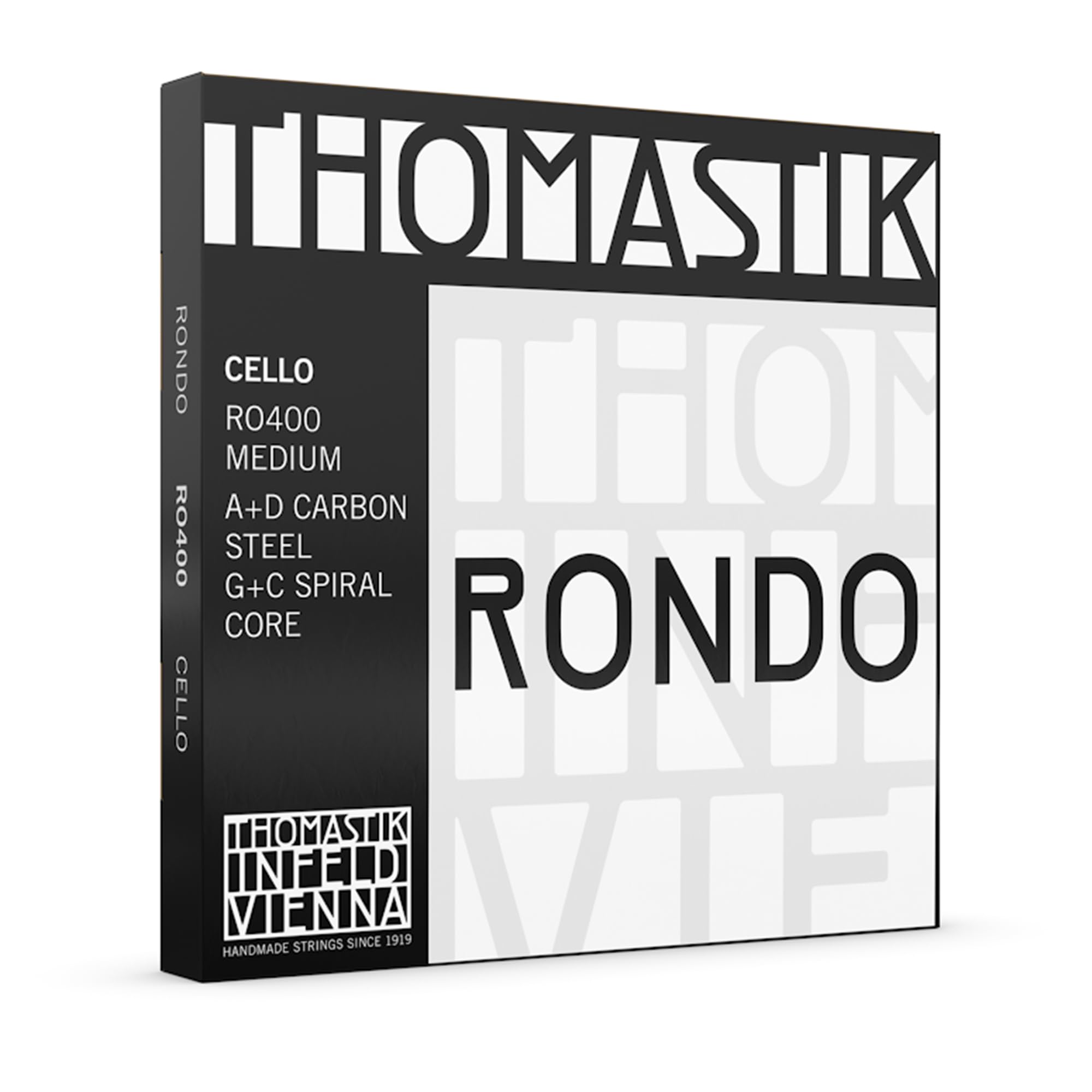 Thomastik-Infeld Rondo Cello Strings RO400, Set for Advanced and Pro Players – Multialloy A&D, Tungsten/Chrome G&C – Soloistic Power – Expressive Focus – Sonorous, Deep Sound - Made in Vienna