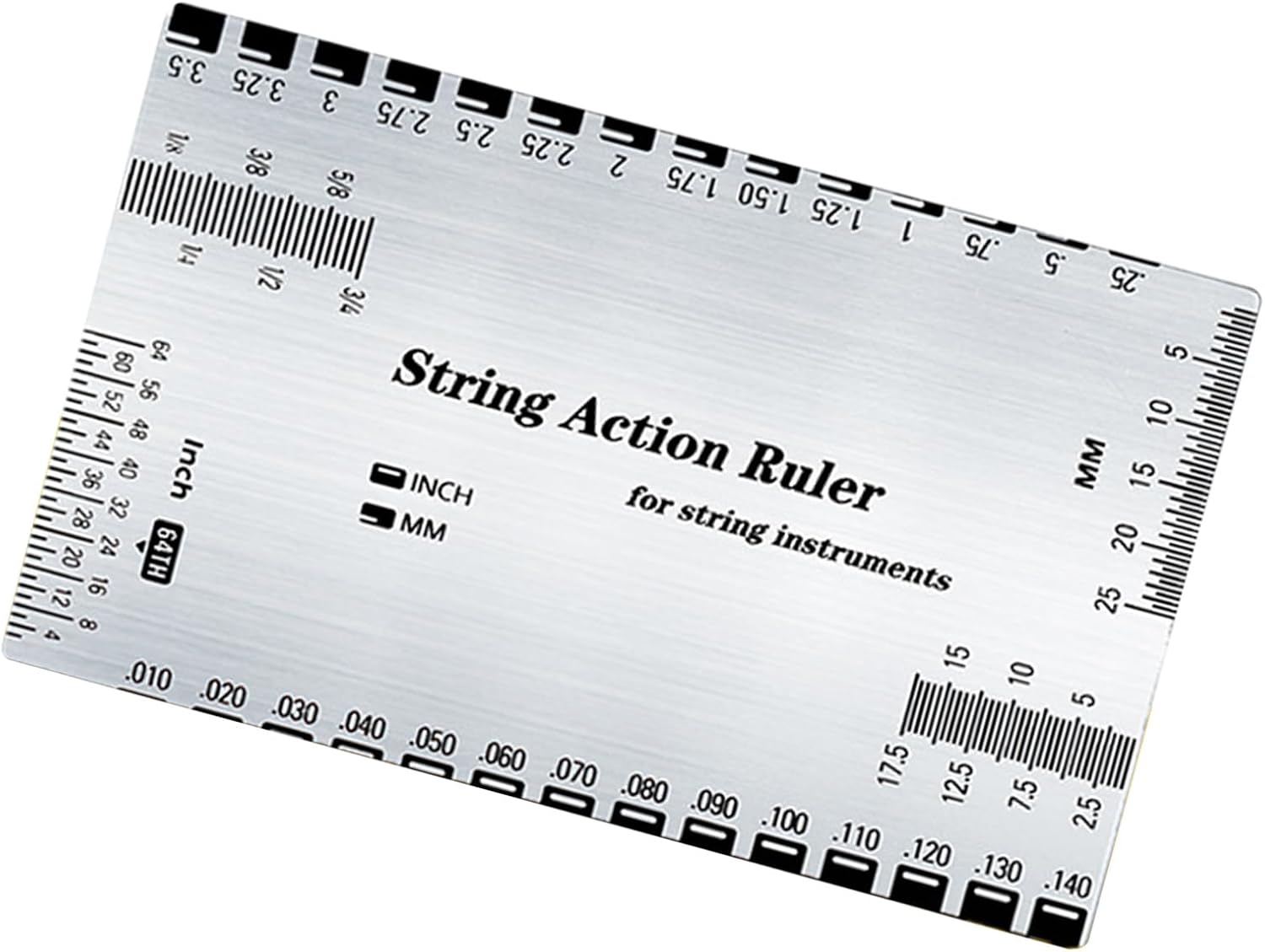 String Action Ruler Gauge String Height Measurement Tool Guitar Fret Leveling Ruler Guitar Set Up Enduring Gauge Accessory
