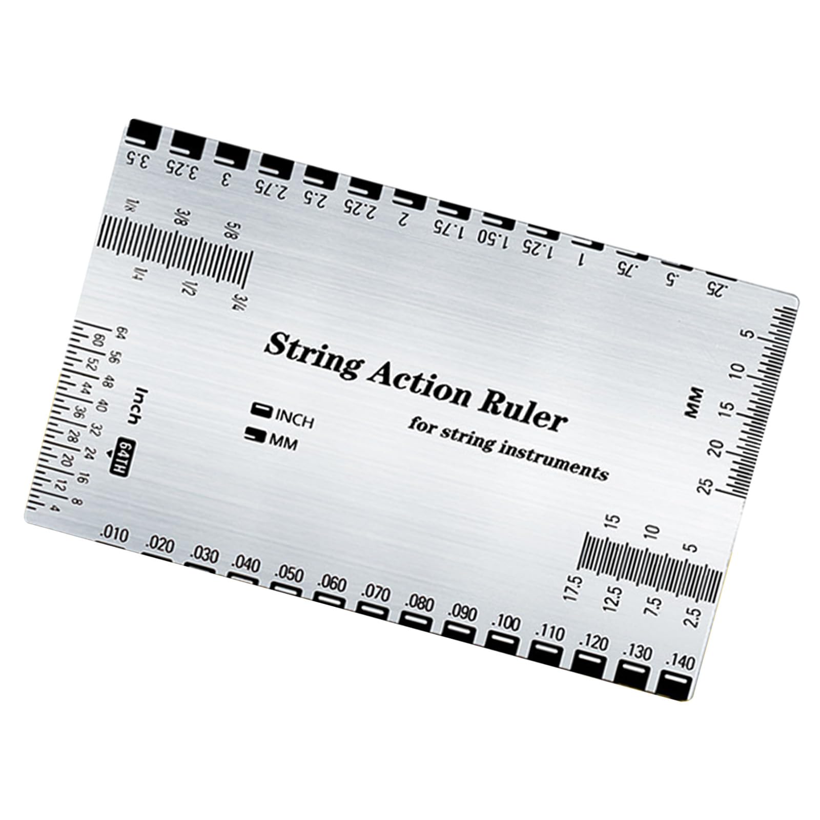 String Action Ruler Gauge String Height Measurement Tool Guitar Fret Leveling Ruler Set Up Repair Enduring Measuring
