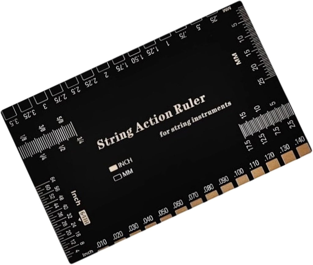 String Action Ruler Gauge String Height Measurement Tool Guitar Fret Leveling Ruler Set Up Repair Enduring Measuring