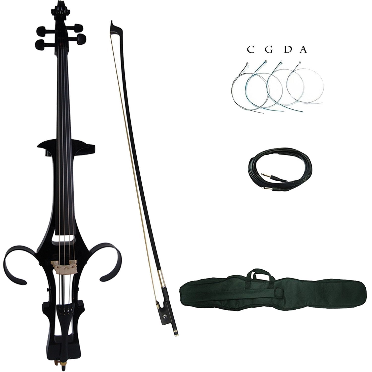 Aliyes Handmade Professional Solid Wood Electric Cello 4/4 Full Size Silent Electric Cello-Soul