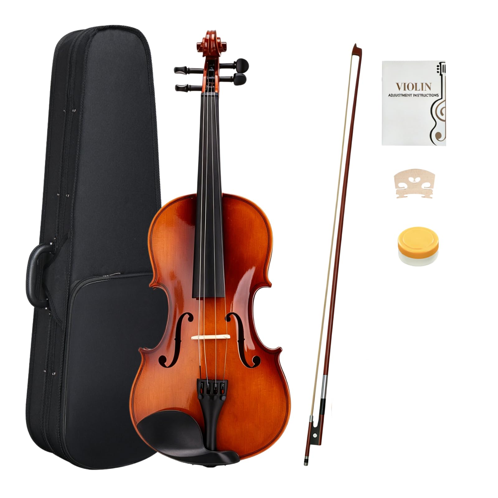 Ktaxon 1/4 Violin for Beginners, Fiddle for Students and Enthusiasts, Acoustic Violin Kit with Case, Bow, Rosin & Manual