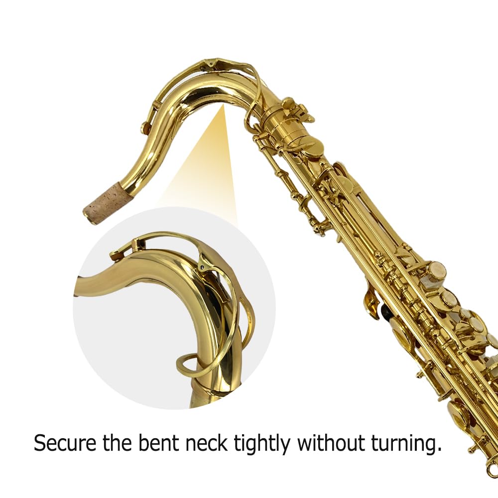 Beginner Alto Saxophone, E Flat - Complete Starter Kit with Case & 10 Reeds, for Adults & Students, Easy to Play for School Band & Practice(Gold)