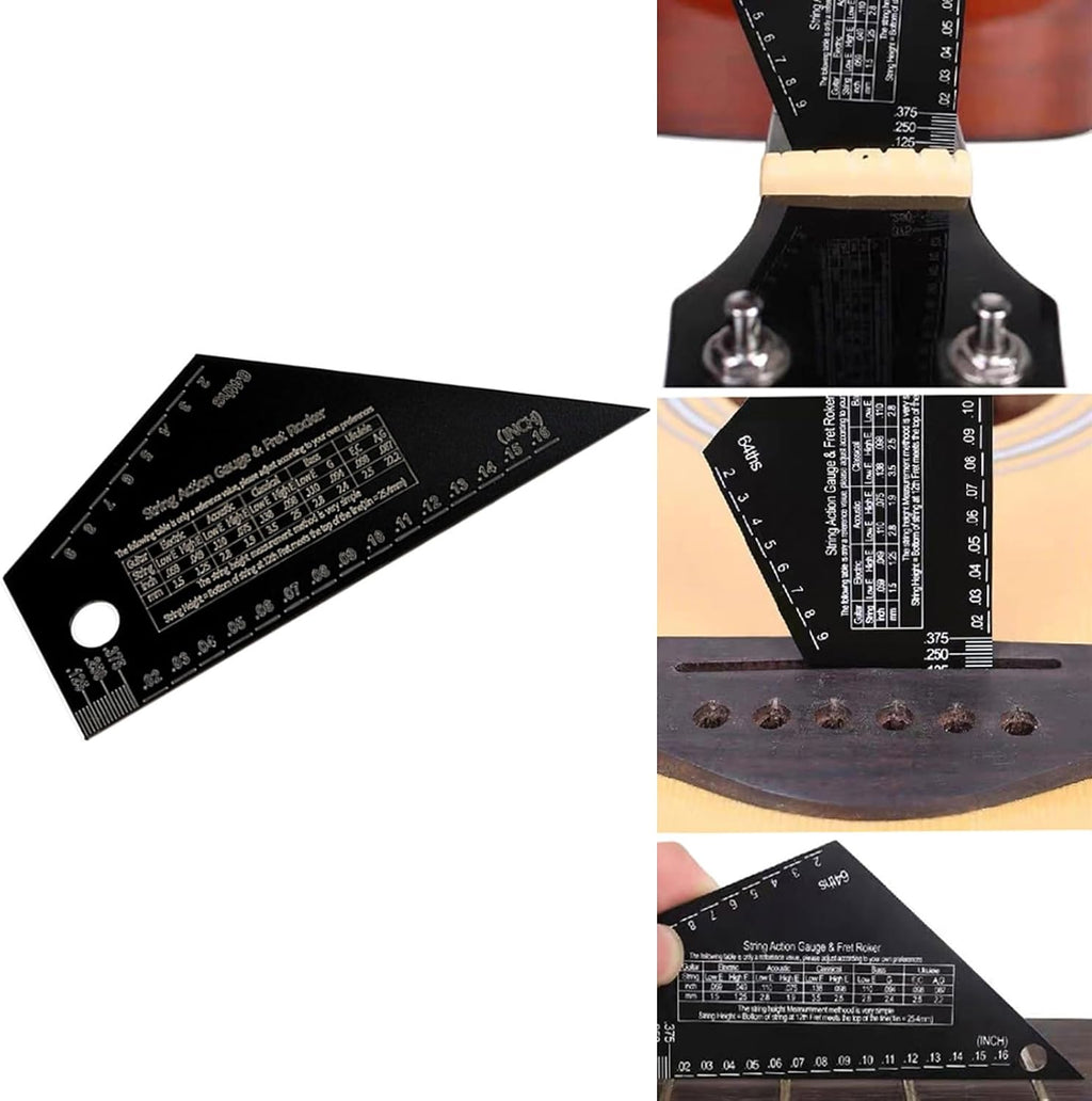 Guitar String Height Rulers String Action Gauges Rulers Guitar Repairing Tool for Guitar, Ukuleles, Banjos, Mandolin