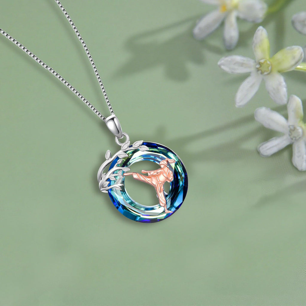 Sport/Music Necklace for Women 925 Sterling Silver Crystal Pendant Tree of Life Jewelry Gifts for Sport Players