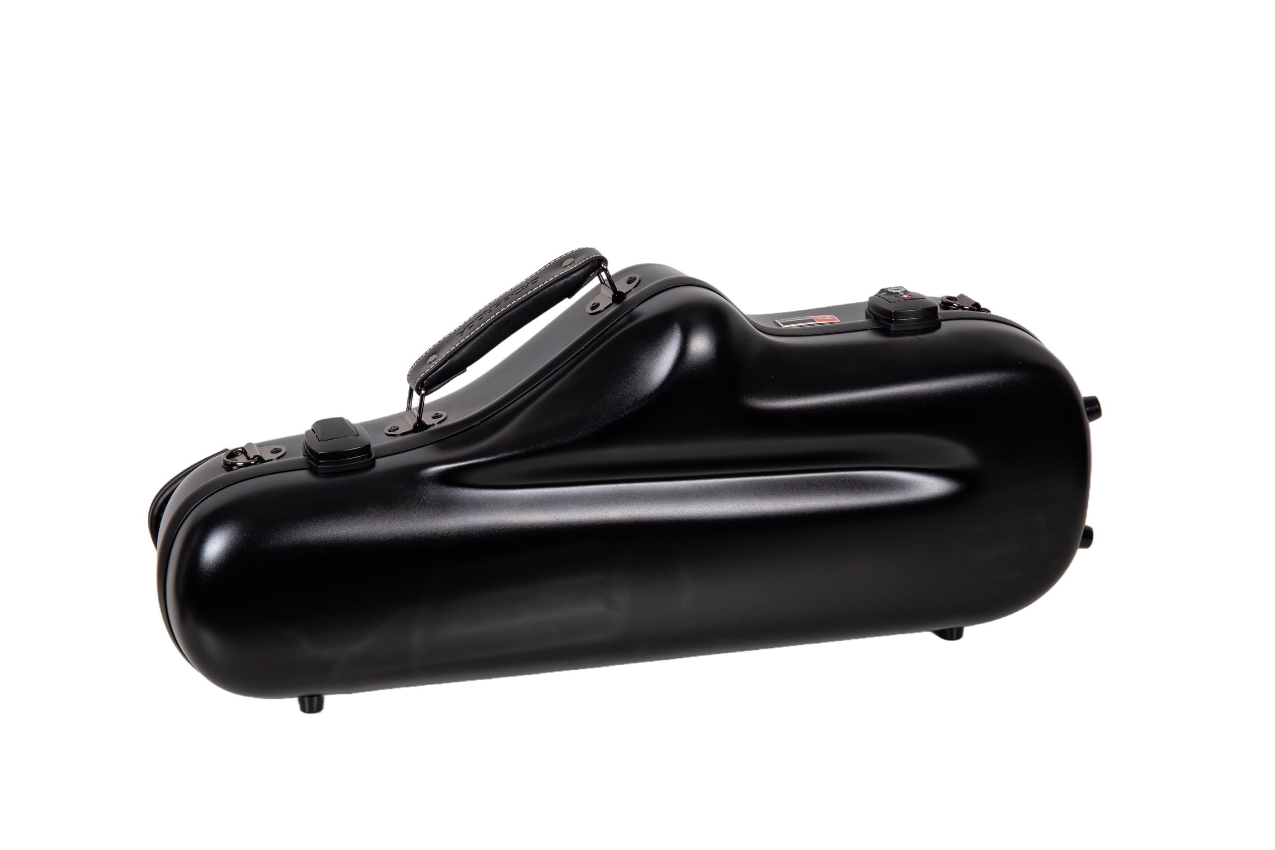 Crossrock Low A Baritone Saxophone Case with Wheels | Polycarbonate Hard Shell, TSA Lock, Anti-Scratch Finish, Neck & Mouthpiece Storage–Black (CRF4050BSBK)