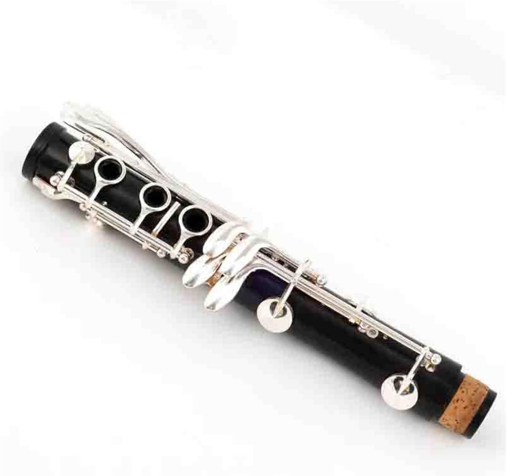 Ebony Clarinet Bb Silver Plated 17 Keys Wood Clarinet Instrument