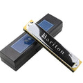 Professional Harmonica Bariton Harmonica 21 Tones 21 Holes Mouth Organ Professiona Armonica Wood Comb Harp Key Of C Musical Instruments(C sharp)