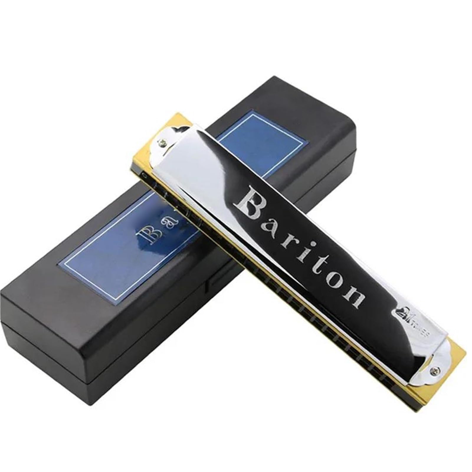 Professional Harmonica Bariton Harmonica 21 Tones 21 Holes Mouth Organ Professiona Armonica Wood Comb Harp Key Of C Musical Instruments(C sharp)
