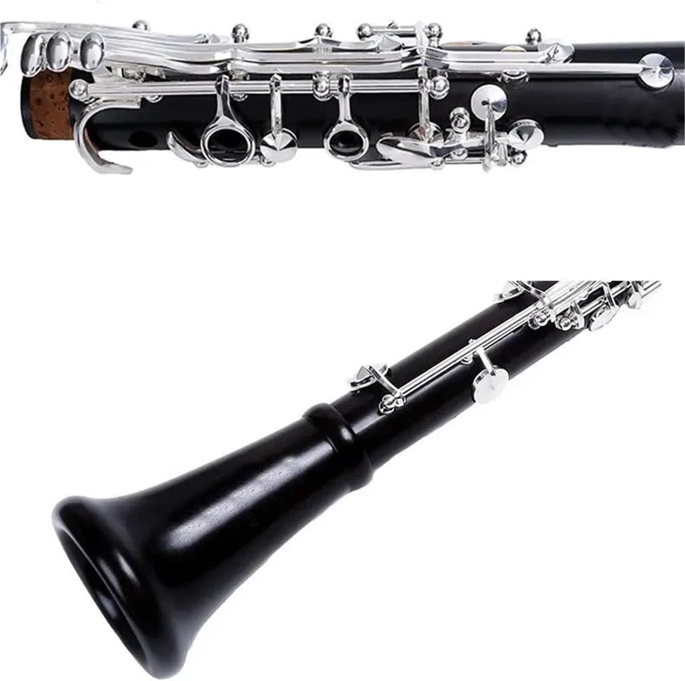 Professional Ebony Clarinet Bb 18 Keys Silver plated M9 Clarinet