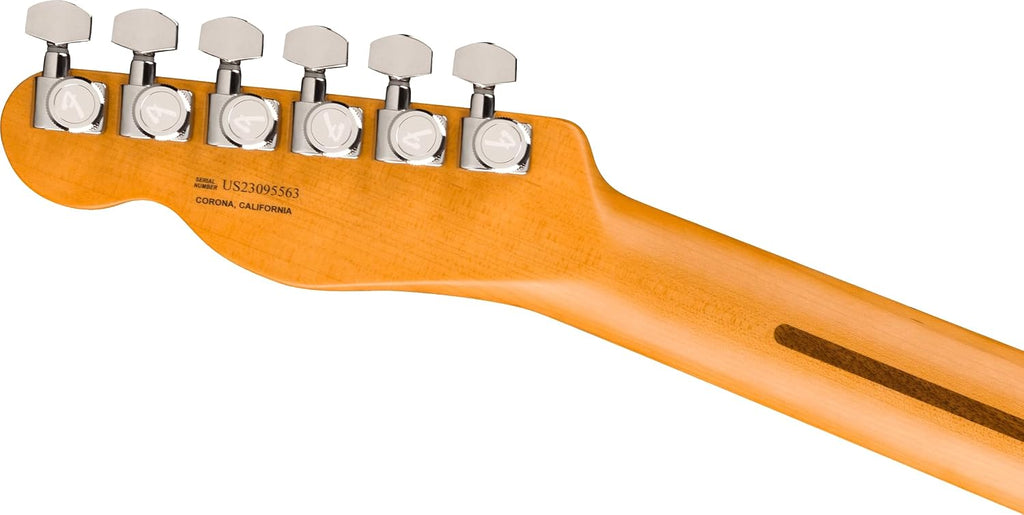 Fender American Ultra II Telecaster Electric Guitar - Texas Tea with Ebony Fingerboard | Alder Body, Quartersawn Maple Neck, 10-14 Ebony Compound-Radius Fingerboard, Ultra Ii Noiseless Pickups, Deluxe Case