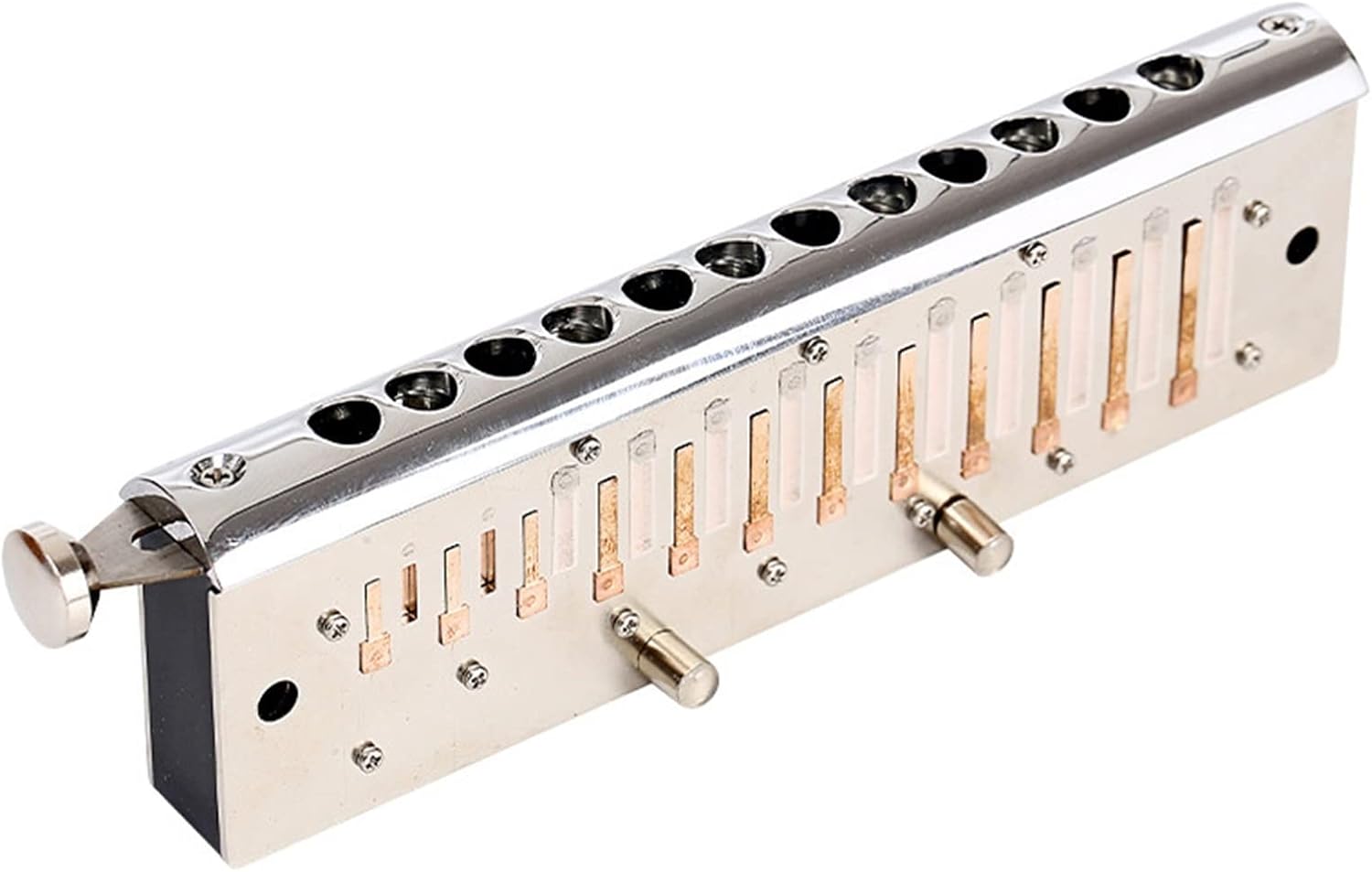 12 Holes 48 Tone Chromatic Harmonica Key of C Chromatic Mouth Organ Harmonica for Adults Students Professionals Harmonica Musical Instrument