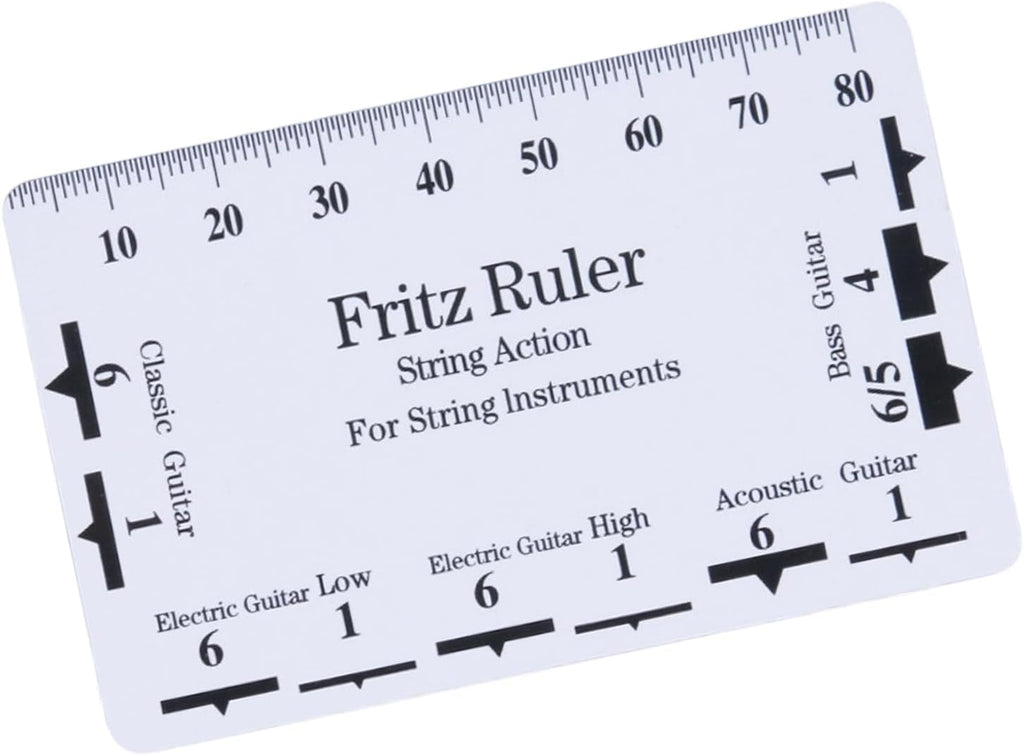 Guitar String Height Ruler String Action Gauge Ruler Guitar Repairing Tool for Guitars, Ukulele, Bass, Banjos, Mandolin Height for Guitars and Bass Setup