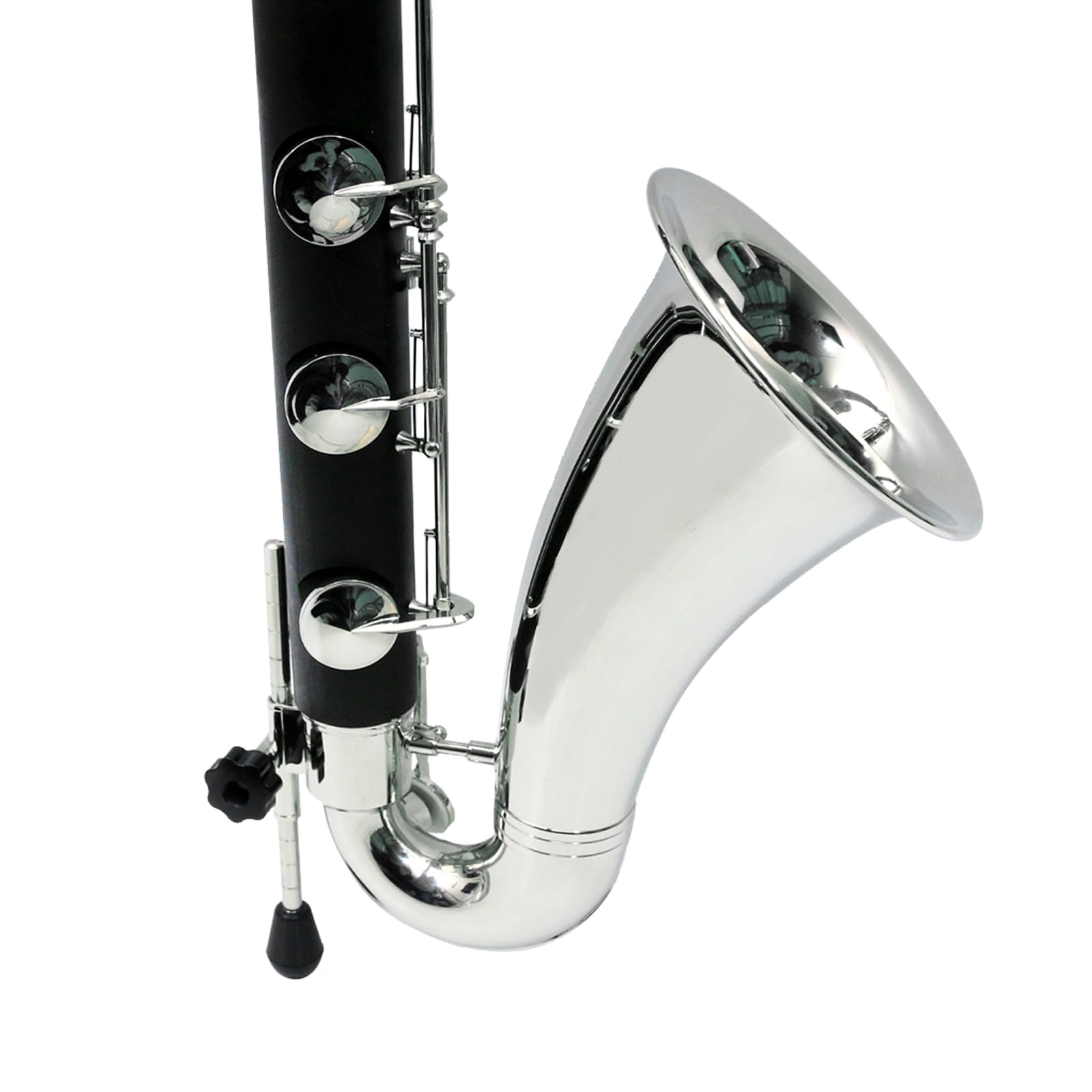 Vetimobato Advance Bass Clarinet Low E Bb flat Synthetic Wood LOWE Clarinete profesional Level Nickel Plated keys with Case Easy blowing (Low E Bb key)