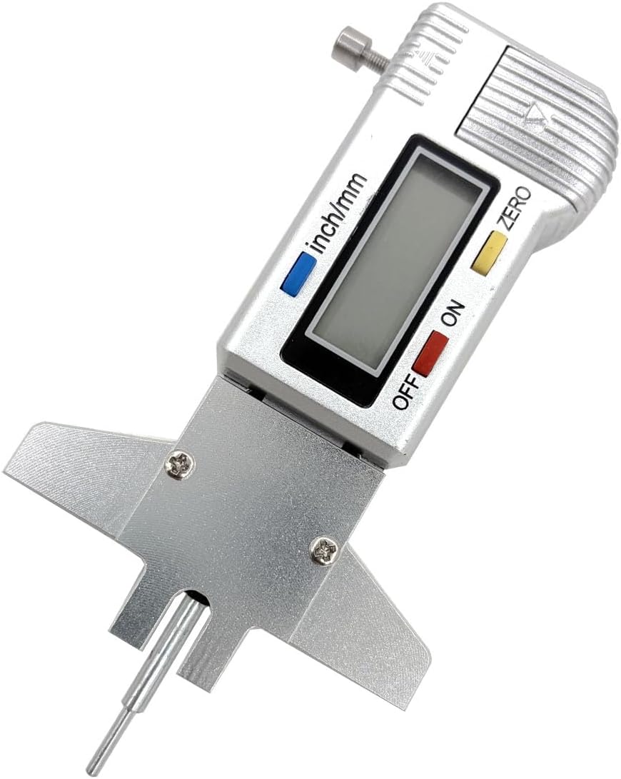 Jiayouy Guitar Digital Display Fret Gauge Tool Metal Guitar Fret Height Accurately Measuring Maintenance Tool Accessories