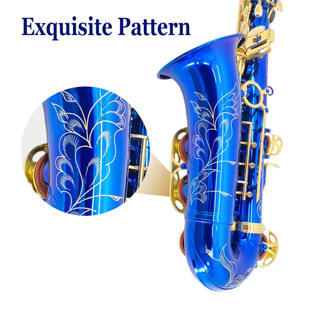 Vetimobato Student Alto Saxophone E Flat for Adults Beginner to Intermediate Eb Sax Kit Gold Lacquer Full Brass Instrument with Hard Case, Mouthpiece, 10 Reeds, 8 pads, Neck strap, Cleaning Kit