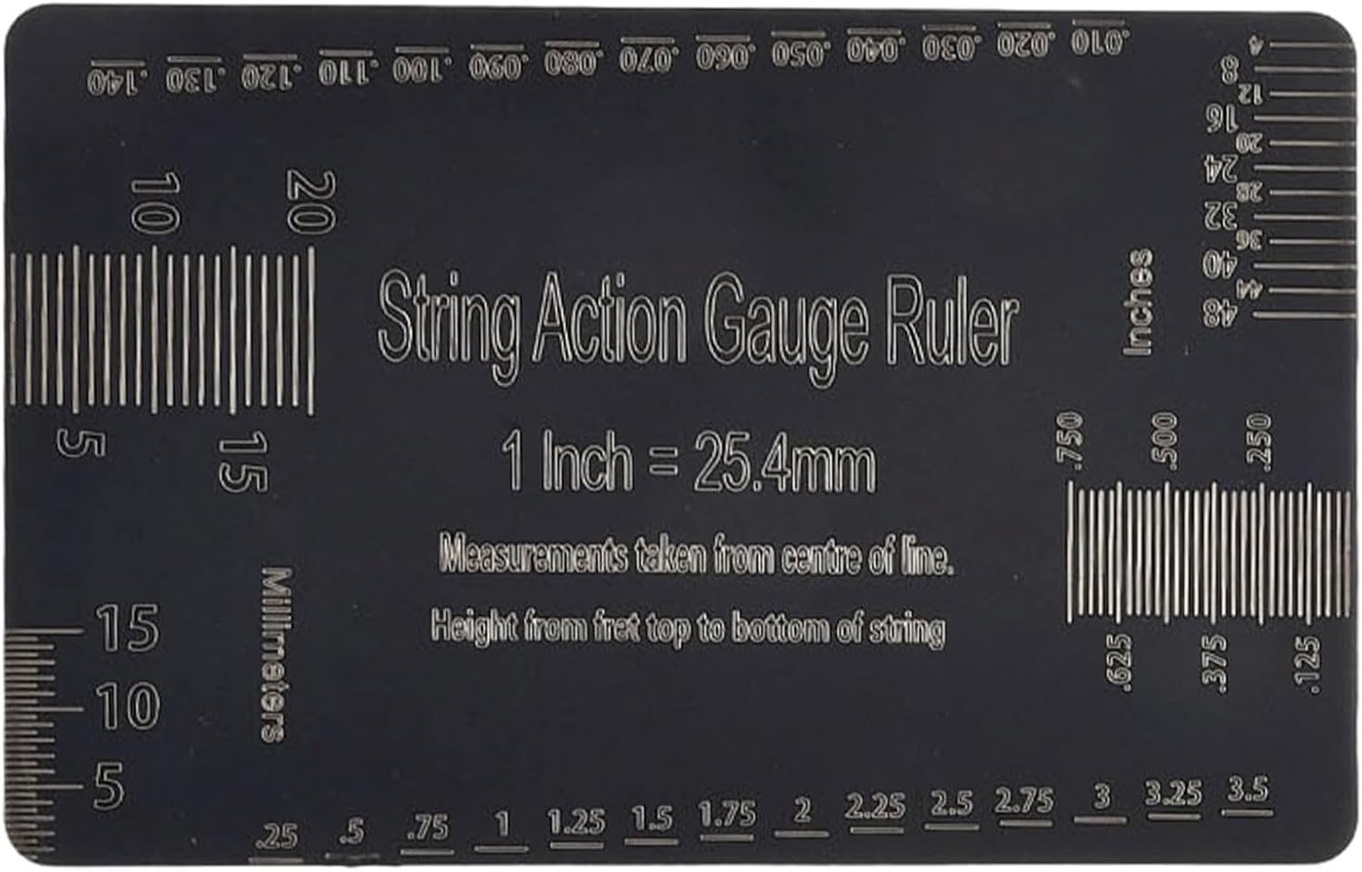 Guitar Luthier Tools Set With Notched Neck Straight Edge Fret Leveling Beam String Action Ruler And Rocker Gauge For Guitar Maintenance