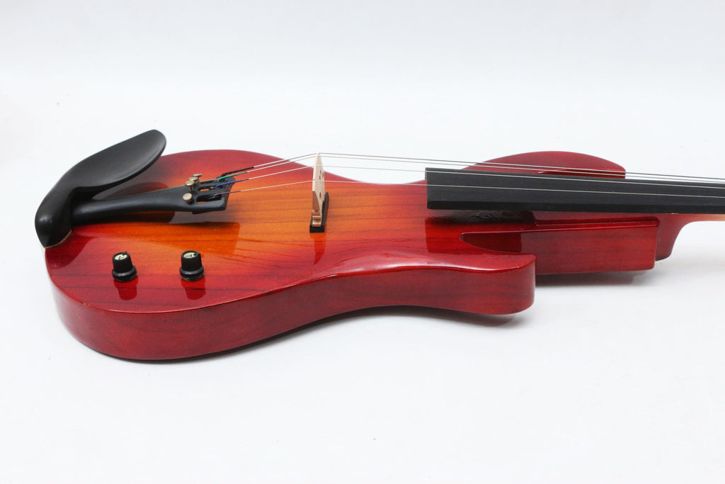 Vetimobato 16 Inch Electric Viola Set Full Size 5-String Solid Wood Practice Viola Kit with Ebony Fingerboard Include Hard Case Brazilwood Bow AUX Cable for Beginners & Adults (5 String Viola Bown)